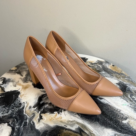 Marc Fisher Gildie Mesh Fishnet Heels 7 - Picture 2 of 9